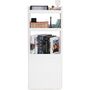 Narrow White Shelves Drawers Recess Cabinet With Wheels, thumbnail 6 of 9