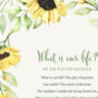Personalised Sunflower Floral Poem Print, thumbnail 5 of 6