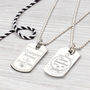 Personalised Nautical Sterling Silver Dog Tag Necklace, thumbnail 1 of 4