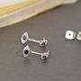 Delicate Pave Evil Eye Two Way Earrings, thumbnail 5 of 10