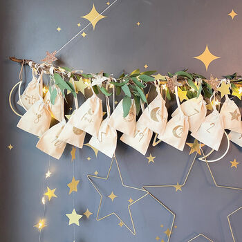 24 Reusable Christmas Advent Calendar Mini Bags, 2 of 10