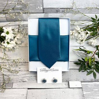 Peacock Wedding Tie Set, 9 of 12