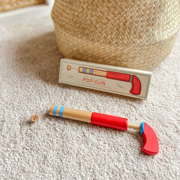 Wooden Pop Gun Toy Traditional Kids Gift, 4 of 7