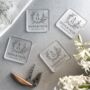 Personalised Anniversary Set Of Four Acrylic Coasters, thumbnail 1 of 3