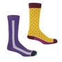 Andover Purple And Pin Polka Honey Men's Socks Bundle, thumbnail 1 of 4
