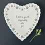 Heart Porcelain Coaster 'Grow Old Disgracefully' Friend Gift, thumbnail 4 of 5