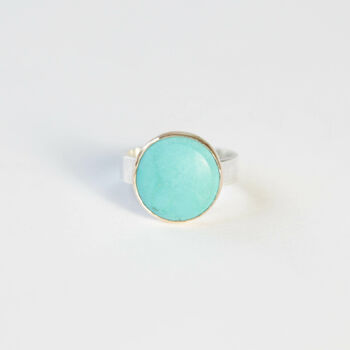 Turquoise Gemstone Ring Set In 9ct Gold 'Healing', 2 of 5