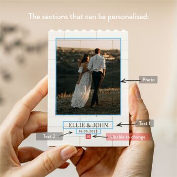 Personalised Wedding Gift Keepsake Style Block, 4 of 9