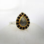 Labradorite And Black Spinel Cocktail Ring, thumbnail 5 of 8
