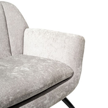 Bourne Chenille Grey Cocktail Chair, 6 of 7