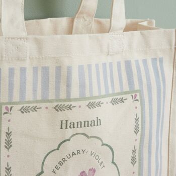 Personalised Birth Flower Tote Bag, 2 of 12