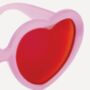 Childs Pink Heart Sunglasses, thumbnail 3 of 4