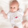 My First World Cup Personalised Embroidered Football Babygro, thumbnail 5 of 5
