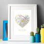 Home Is Where The Heart Is Personalised Map Print, thumbnail 1 of 8