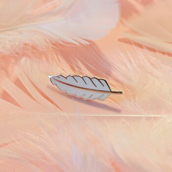 White Feather Enamel Pin Remembrance Gift, 7 of 7