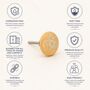 Floral Ceramic Cabinet Knob Yellow And White Round Shaped, thumbnail 7 of 8