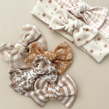 Toffee Floral Hair Bow Stocking Filler, 4 of 5