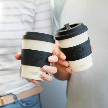 Couples Personalised Etched Travel Mugs Duo, 2 of 7