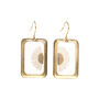 Daisy Square Frame Dangle Earrings, thumbnail 2 of 2