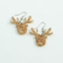 Reindeer Christmas Earrings, thumbnail 5 of 5