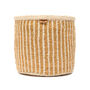 Hotuba: Gold Pinstripe Woven Storage Basket, thumbnail 4 of 9