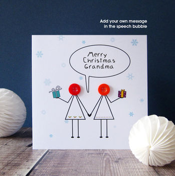 Christmas Card For Grandma By Mrs L Cards | notonthehighstreet.com