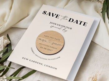 Personalised Save The Date Magnet Minimalist Cards, 6 of 9