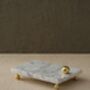 Handmade Black Marble Serving Board With Floral Detail, thumbnail 3 of 12
