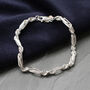 Men's Sterling Silver Figaro Rope Chain Bracelet, thumbnail 1 of 3