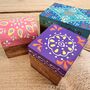 Hand Painted Set Of Three Mini Trinket Jewellery Box, thumbnail 6 of 11