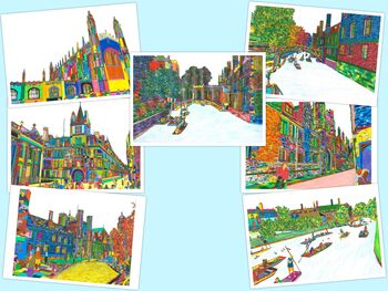 Sets Of Artistic City Postcards, 2 of 12