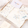 Baby Boys Blue Three Piece Stars Gift Set, thumbnail 1 of 12