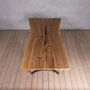 Nord Solid Live Edge Oak Industrial Dining Table, thumbnail 6 of 6