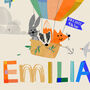 Personalised Balloon Print With Woodland Animals, thumbnail 9 of 12