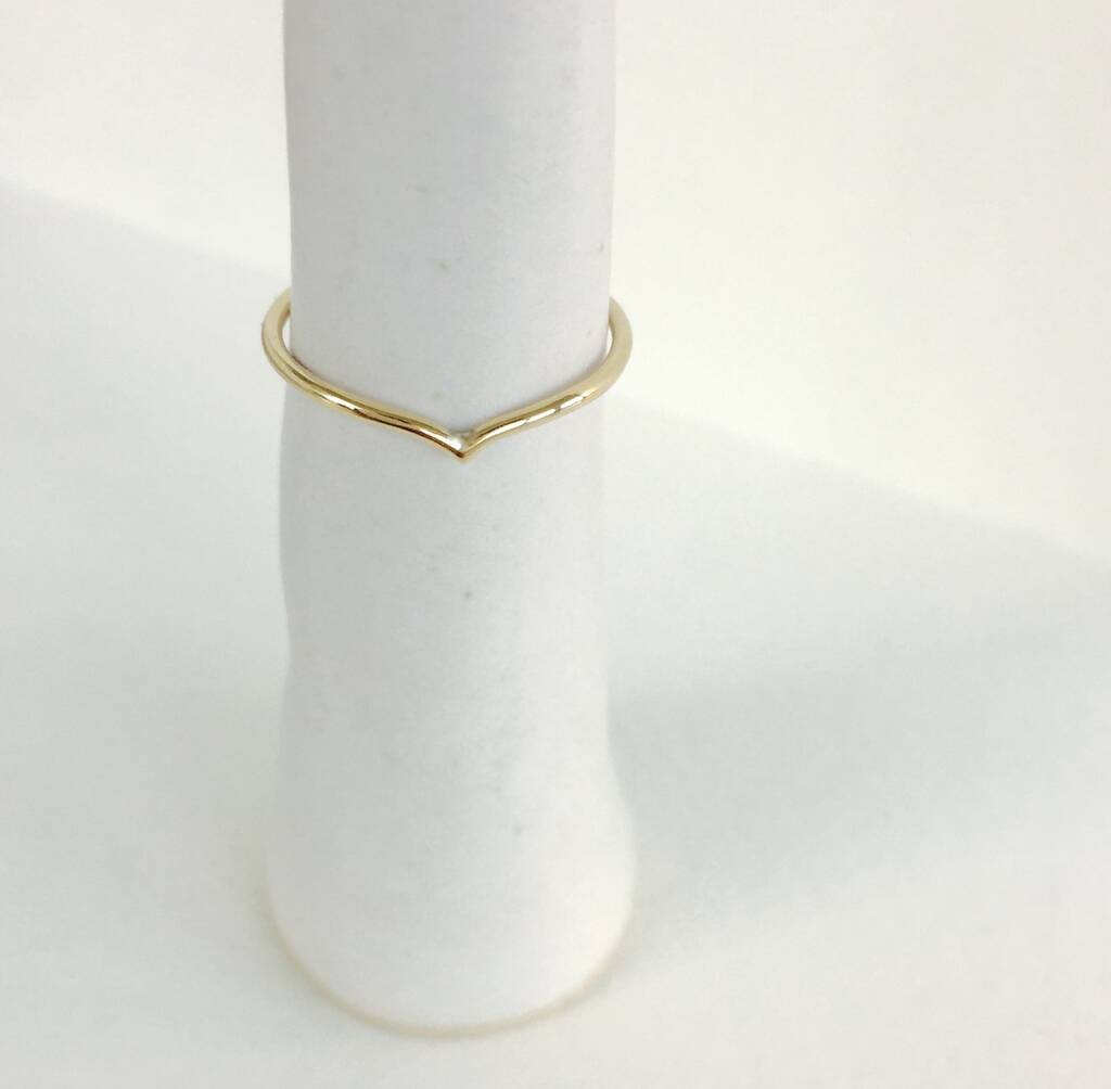 Recycled Gold Wishbone Ring, 1 of 2