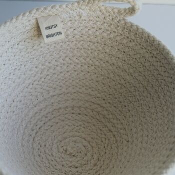 Pure White Cotton Rope Everyday Bowl, 4 of 6