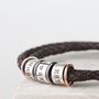 Leather And Silver Story Bracelet, thumbnail 4 of 12