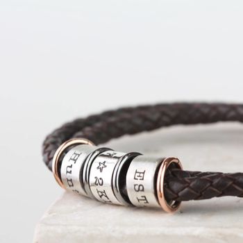 Leather And Silver Story Bracelet, 4 of 12