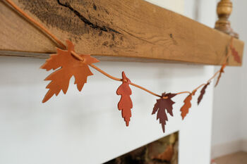 Autumn Leather Leaf Garland, 5 of 7