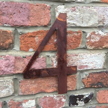 Large Rusted Metal House Numbers, 6 of 11
