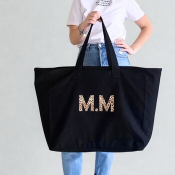 Personalised Zip Tote Bag With Birth Year, 7 of 9