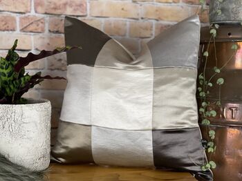 Silk Patchwork Cushion, 9 of 10