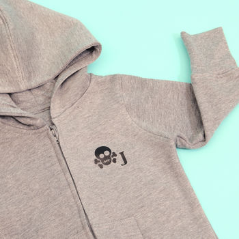 Personalised Initial Grey Onesie With Pirate Motif, 2 of 2