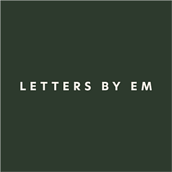 Letters by Em Logo Dark Green and Pink