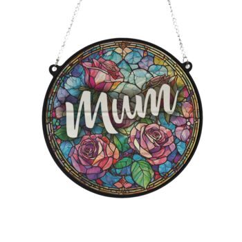 Mum Stained Glass Effect Suncatcher, 3 of 7