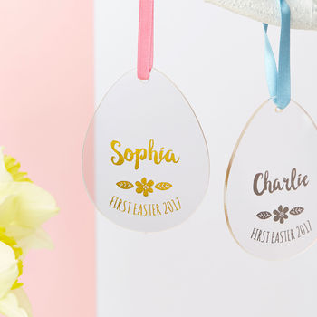 Personalised First Easter Foiled Decoration, 2 of 5
