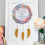 Personalised Name Dream Catcher Print For Children, thumbnail 2 of 11