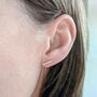 Sterling Silver Bar Stud Earrings, thumbnail 5 of 9