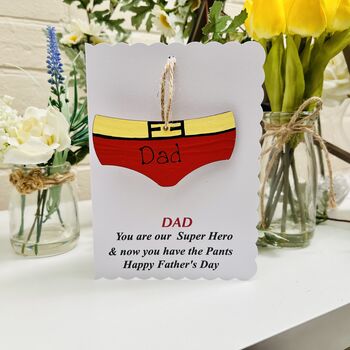 Personalised Father's Day Funny Pants Card, 4 of 7