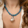 Ceramic Beads And Shell Necklace, thumbnail 5 of 6
